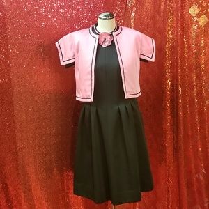 Vintage Black and pink dress.